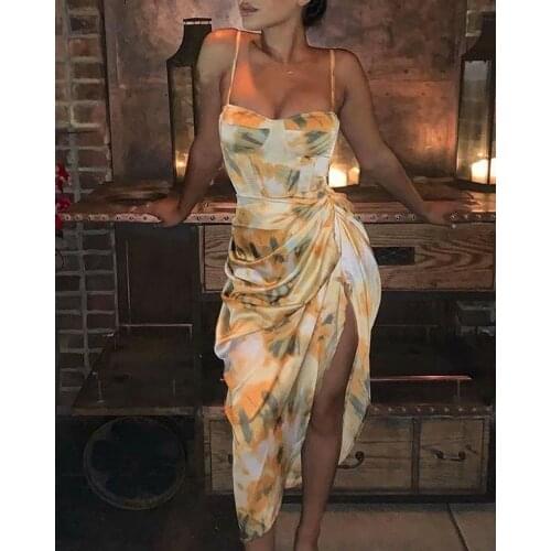Happie Queens woman print sleeveless Bohemian midi dress ladies Summer polyester boho dress vestidos