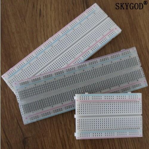 1PCS 400 / MB-102 830 Tie Points Solderless PCB Breadboard Mini Universal Test Protoboard DIY Bread Board Bus Test Circuit Board