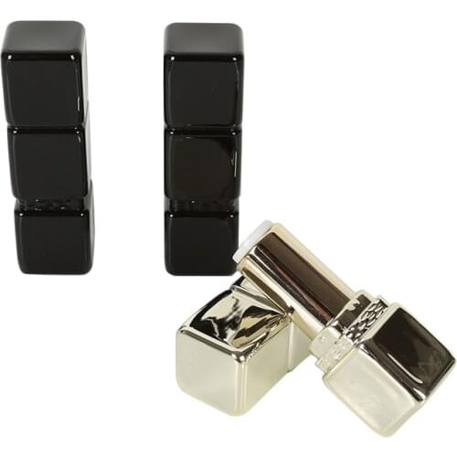 10/20/50pcs Three-section Black/Light Gold Empty Lipstick Tube Cosmetic Refillable Lip Balm Container DIY Lip Gloss Bottle Cheap