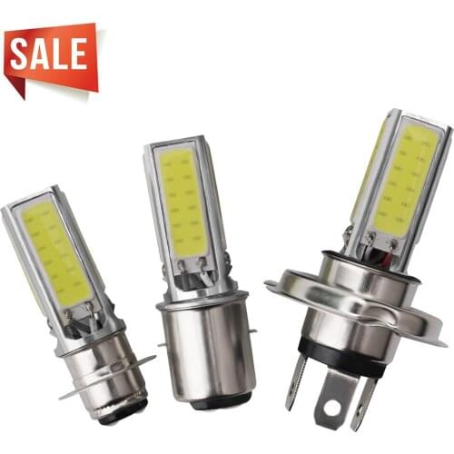 1X High Bright H4 Car Led Headlight BA20D P15D COB For Motorcycle Led Lights Electric Vehicles Bulbs White Auto Lamps 12V Diode