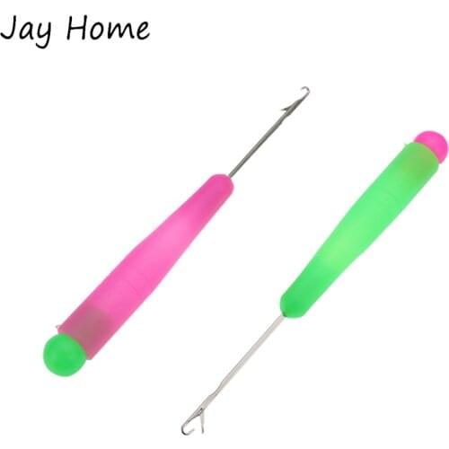 2Pcs Plastic Hook Needles Latch Hook Crochet Needle Hair Braiding Sewing Weaving Knitting Needle Hooks Twist Dread Hook Needles