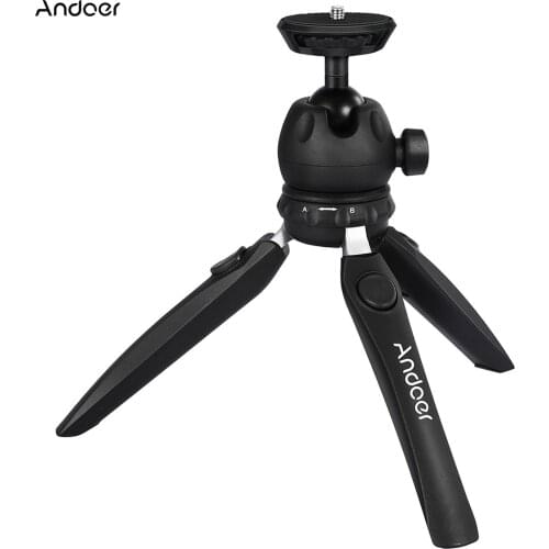 4Colors Andoer H20 Mini Tripod Tabletop Portable Foldable Phone Camera Tripod Stand with Removable Ball Head with 1/4 Inch Screw
