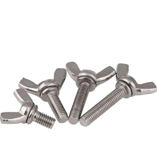 10Pcs DIN316 M3 M4 M5 M6 304 Stainless Steel Butterfly Bolt Wing Bolt Thumb Wing Screw Claw Hand Tighten Screws