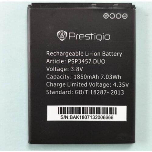 AZK 1850mAh PSP3457 Replacement Battery for Prestigio Wize F3 PSP3457DUO PSP3457 DUO Mobile Phone