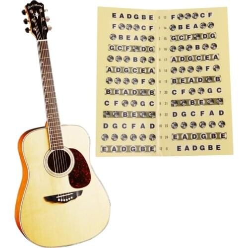Acoustic Electric Guitar Neck Fretboard Fingerboard Note Scale Label Sticker for Guitar Beginner Learning Practice