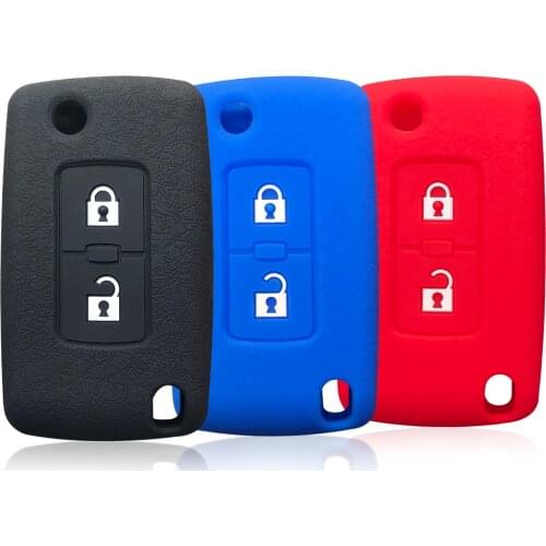 Car-Styling Remote Car Key Fob Silicone Case Cover Protector For Mitsubishi Outlander Lancer Pajero 4 Key Holder Shell