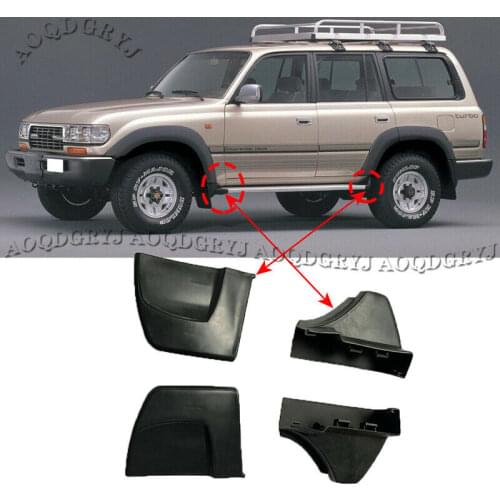For Toyota Land Cruiser LC80 1991-1997 Nerf Bars Running Boards Front Rear Ends Cover Protection Cap Plastic 4PCS Car Styling