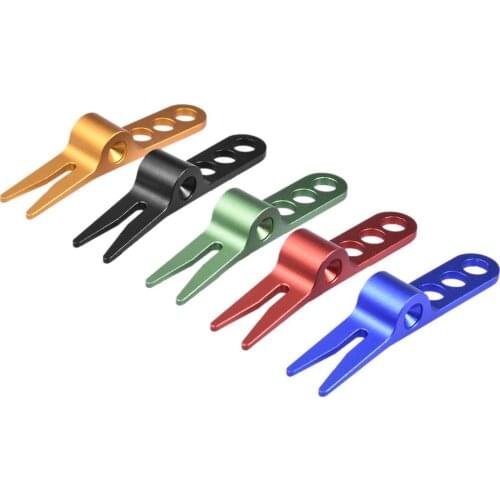 Zinc Alloy Golf Green Fork Golf Divot Marker Tool Pitch Lawn Maintenance Groove Mark Ball Training Aids Golf Accessories