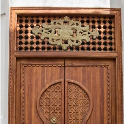 Wood Durable Refined Life Carving Appliques Elegant Door Appliques Exquisite for Gifts