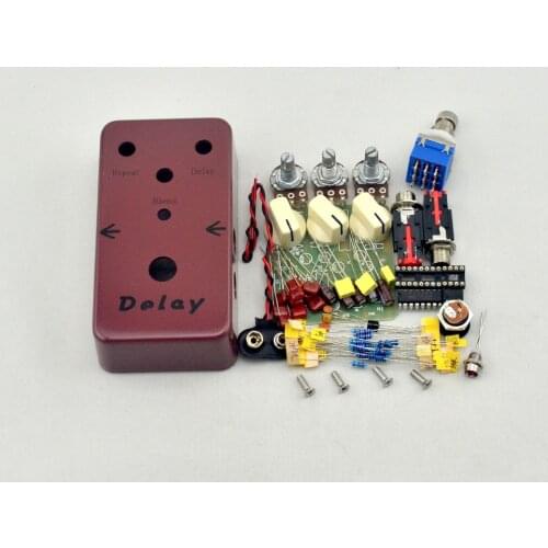 DIY Delay Guitar Effect Pedal All kits With 1590B and 9PIN 3PDT Foot Switch Free Shipping