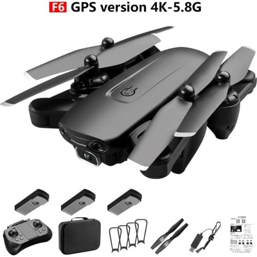 F6 GPS Drone 4K Camera HD FPV Drones with Follow Me 5G WiFi Optical Flow Foldable RC Quadcopter Professional Dron