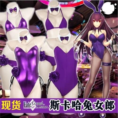 FGO Servant Scathach Cosplay Costume Lancer Fun lingerie rabbit girl Bunny Girl Cosplay Costume