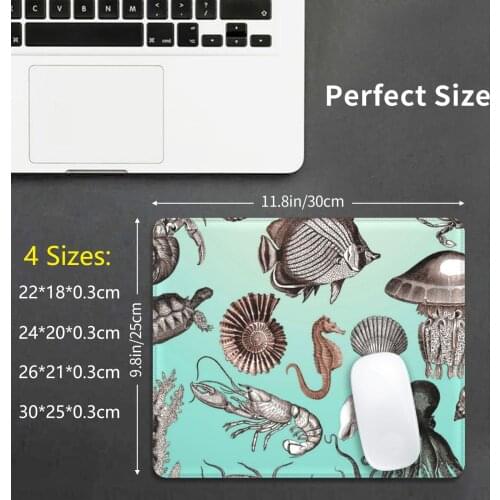 Marine Life Mouse Pad DIY Print Cushion Marine Life Ocean Life Seahorse Frankie Cat Crab Lobster Octopus Squid