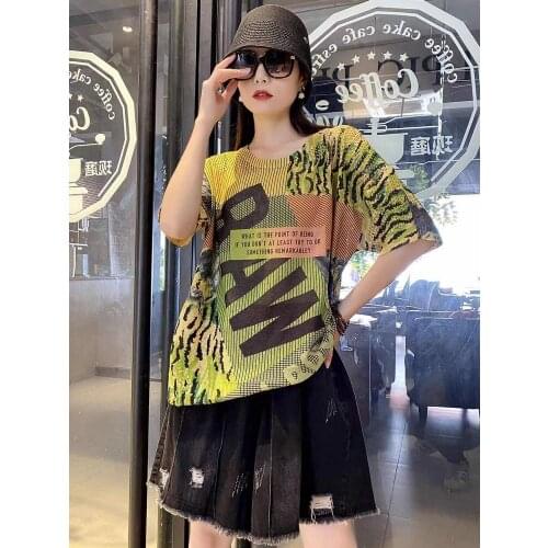 Letter Print Summer Tops Women Nice Thin Graphic Tees Short Sleeve Kawaii Sweater Womens Clothing Nice Streetwear