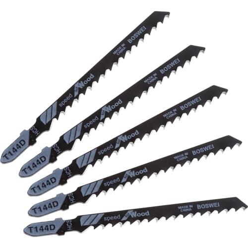 5pcs/set HCS T144D Jig Saw Blades Wood Metal Fast Cutting Reciprocating Saw Blade
