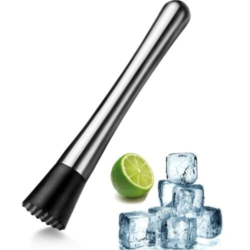 Lemon Metal Masher Stir Bar Bartenders Tools Cocktail Muddler,Swizzle Sticks,Broken Popsicle Sticks,Lemon Citrus Crushing Hammer