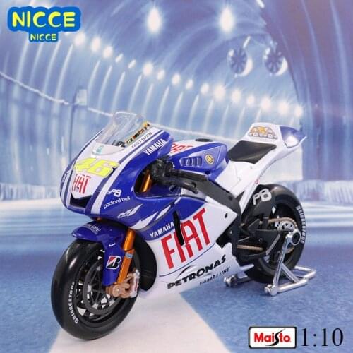 Maisto 1:10 Fiat Yamaha MotoGP 2009 Model Car Simulation Alloy Metal Toy Motorcycle Kids Toys Gifts Collection