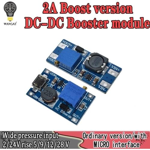 MT3608 2A DC-DC Step Up Converter Booster Power Supply Module MAX output 2V-24V to 5V 9V 12V 28V for arduino