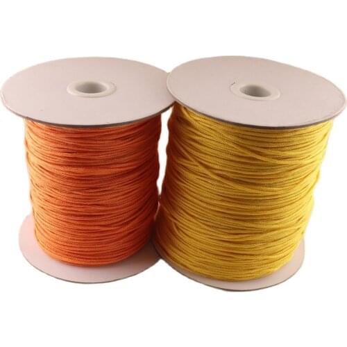 1.5mm Strand Core Nylon rope Orange/yellow Bracelet Lanyard Camping Rope Clothesline Survival Parachute Cord Jewelry Making DIY
