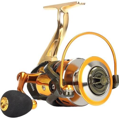 2021 New All-Metal Fishing Reel Super Smooth Spinning Reel Carp Reel Sea Pole Long Cast Round Sea Pole Round Fishing Accessori