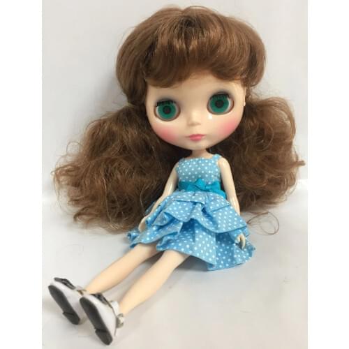 Nude blyth dolls brown hair cute doll girl toy Mini wwww