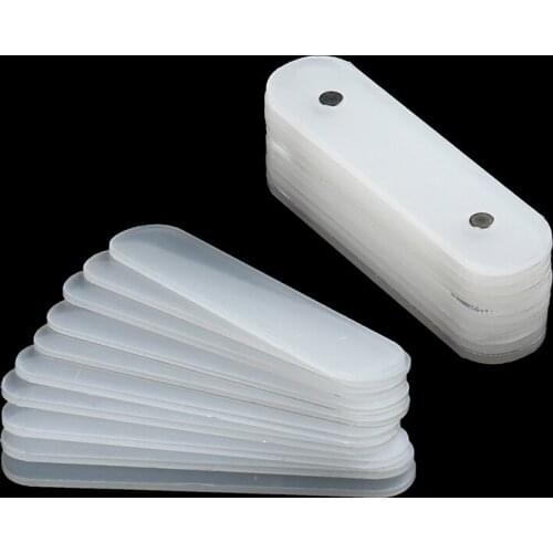 10PCS Nail Art Tips Sticks Nail Display Strips Nail With Magnet Acrylic Strips Transparent Display Practice Palette Manicure