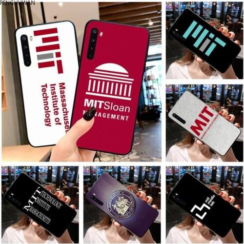 PENGHUWAN World famous university MIT Black Cell Phone Case For OPPO Realme 6 Pro Realme 3 5 Pro C2 RENO2-Z A11X