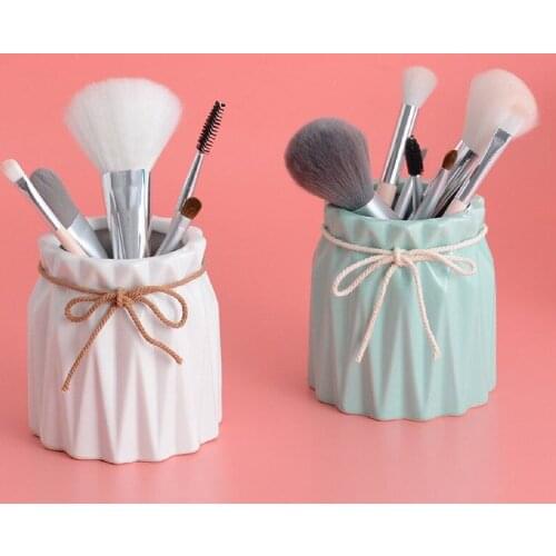 Package Sea Salt Bottle Ceramic Cosmetic Brush Barrel Cosmetic Storage Box Cosmetic Brush Barrel Pen Barrel Eyebrow Pen Storage