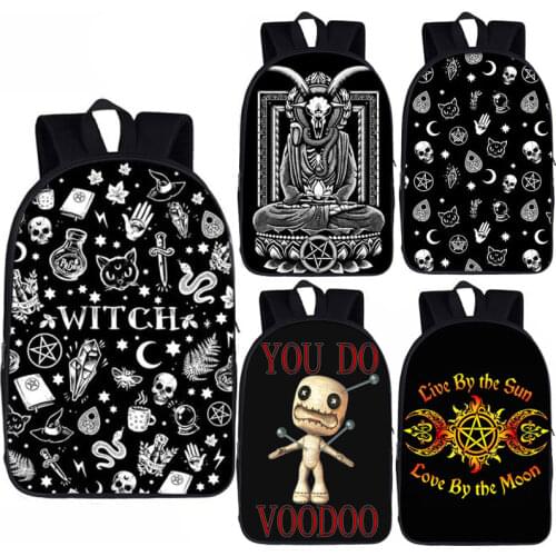 Witch/ Voodoo/ Wicca Backpack for Teenager Girl Boy School Backpacks Children School Bags Baphomet/witchcraft Men Women Backpack