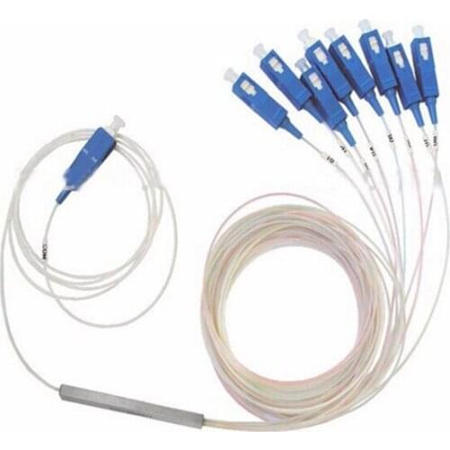 SC UPC PLC 1X8 Single mode splitter Fiber Optical FTTH PLC Splitter ,0.9mm mini plc splitter 1x8 FBT Optical Couple
