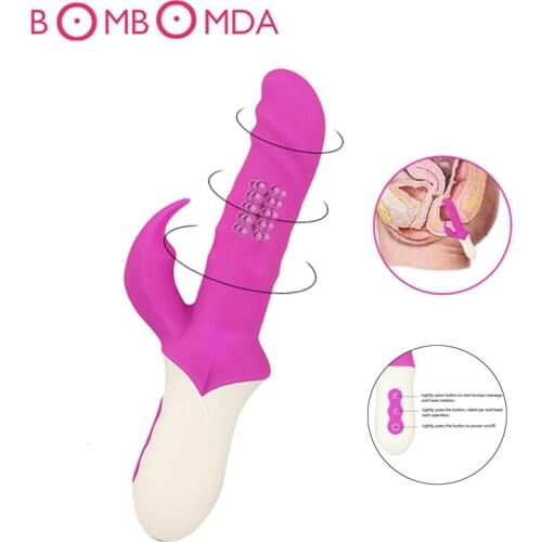 Silicone Turn Bead Swing Dildo Vibrator G spot Stimulate Massager Clitoral Vibrators for Women 10 Speeds Vibration Masturbation