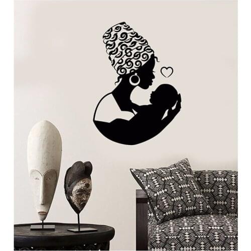 African Indigenous Women Mothers With Babies Removable Wall Stickers Vinyl Home Bedroom Mural Art Maternal Love Decals