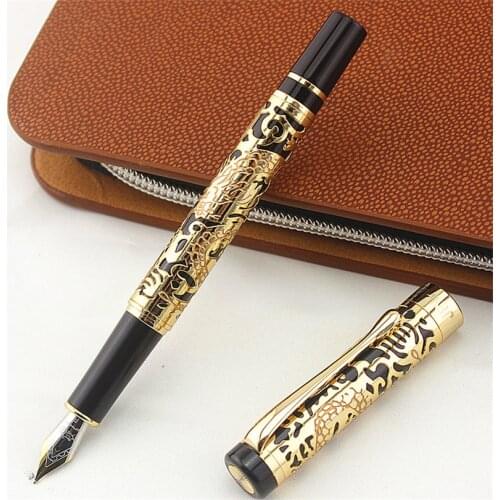 High Quality Jinhao 5000 Metal Dragon Fountain Pen Luxury 0.5MM F Nib Ink Pens for Writing Office School Supplies