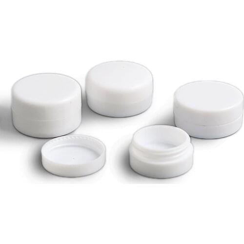 1000 x 1g 2g 3g 5g Mini White Plastic Empty Jar Pot Travel Cosmetic Sample Makeup Face Cream Containers Nail Art Organizer
