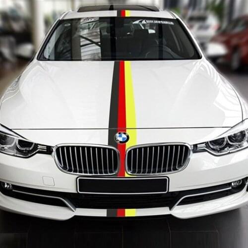 15CM*100CM Car Sticker Car-styling For Engine Cover National Flag PVC Film Car Body Hood Decal Car Stickers and Decals