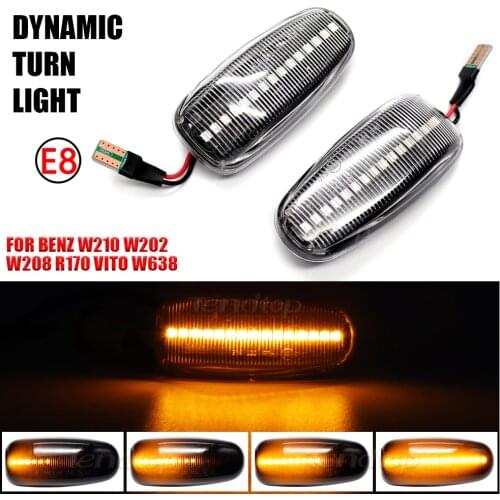 2 Pcs Car LED Side Marker Turn Signal Lights For Mercedes Benz W210 W202 CLK W208 SLK R170 W638 Turn Signal Light