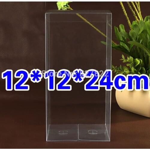 20 Pcs12x12x24cm Wedding Candy Chocolate Gift Box Party Favour Clear PVC DisplayPackaging boxes Free Shipping