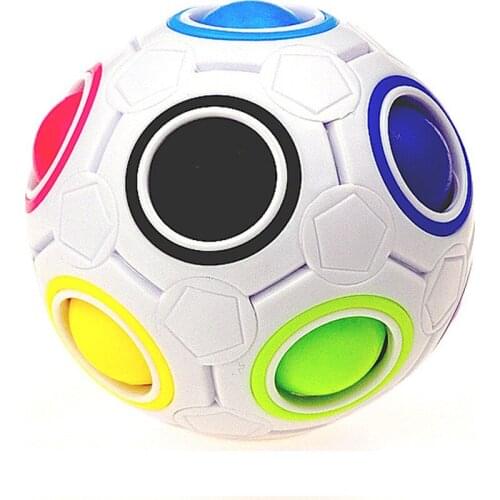 30pcs/lot Fidget Toys Stress Reliever Rainbow Magic Ball Plastic Puzzle Toys Squeeze Toys For Children