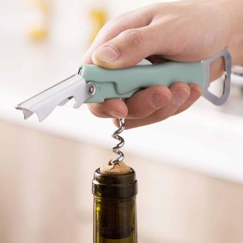 4 in 1 Bottle Opener Anti-slip Can Lid Screw Opener Corkscrew for Beer Bottle Jar Opener Kitchen Accessories Dropshipping