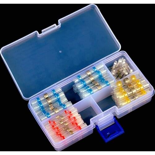 50/100Pcs Heat Shrink Wire Connectors Solder Sleeves Waterproof Fast Butt Terminals Terminator Electrical Electrician SST