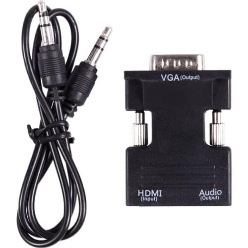 1080P HDMI Female to VGA Male with Audio Output Cable Converter Adapter