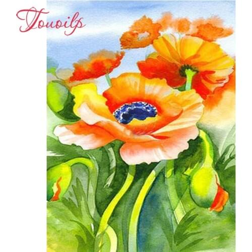 TOUOILP "Poppy flower" Full Square/Round Drill 5D DIY Diamond Painting Embroidery Cross Stitch Mosaic Home Decor Gift