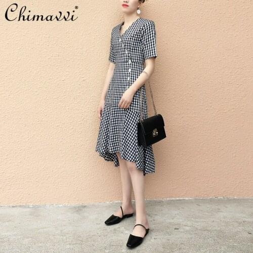 Летние платья в клетку Chimavvi China At AliExpress