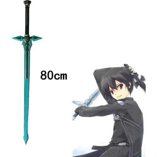 Cos 80cm Sword Art Online Sword Weapon 1: 1 Action Figure Kirigaya Kazuto Elucidator Dark Repulsor Cosplay Sword PU Foam Kid Gif