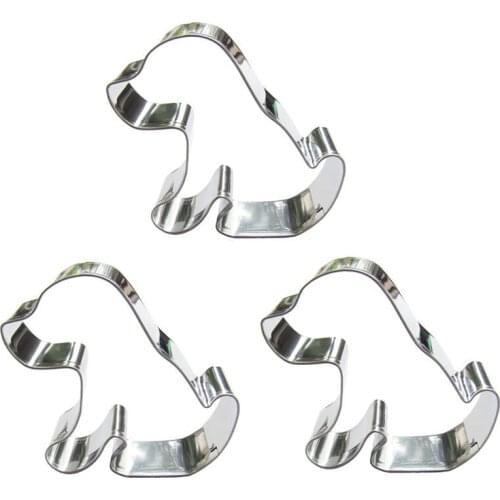 Poodle shape 3 piece biscuit cutting molds, baking tools, cake decorating soft candy tools