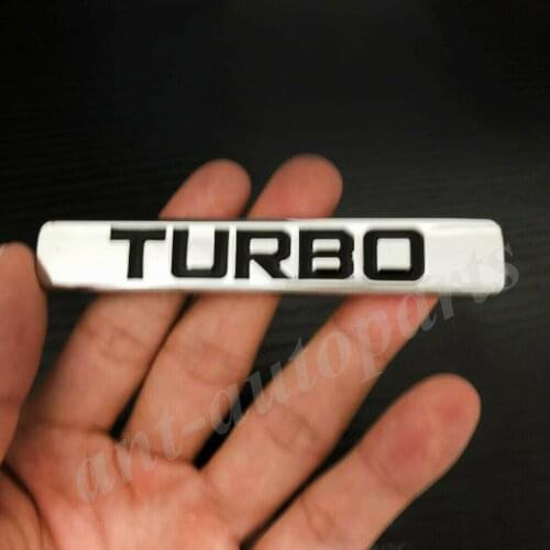 Chrome 3D Metal Turbo T Emblem Car Fender Trunk Badge Decals Sticker 2.0 3.0