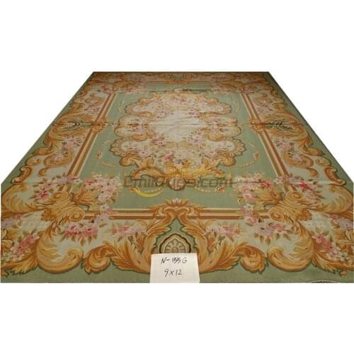 Aubusson rug Antique Chinese hand-made wool Home Decore antique aubusson rugs natural sheep wool