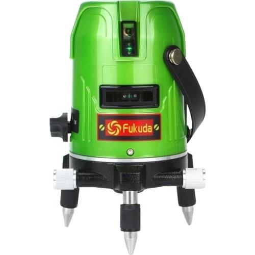 Fukuda Green Laser Level 5 Line 1 Point 360 Rotary Ek-469GJ lithium-ion battery Cross line Level/Rotary laser