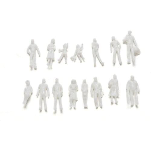 300pcs 1:100/150/200 Mixed Miniature White Architectural Model Human Scale Resin Plastic Peoples For Building