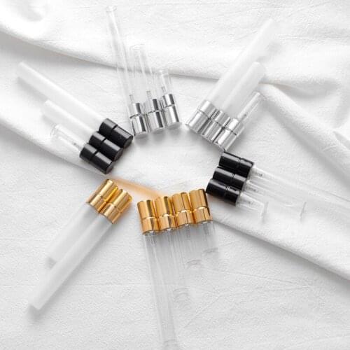 MUB 10pcs/lot Portable Refillable Perfume Glass Bottle with Atomizer Colorful Spray Bottle Empty Container for Travel